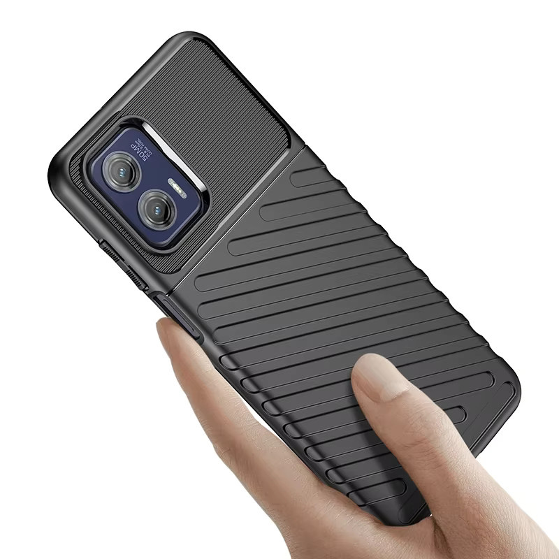 Stoßfeste Silikon-Handyhülle für Motorola Moto G-Serie G13 G23 G53 5G G73 E13 in Schwarz - Bild 3
