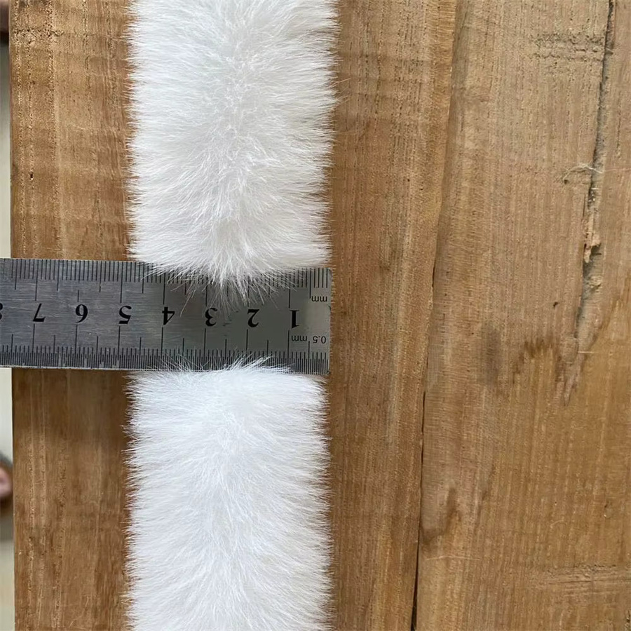 Schal-Trimmband aus Kunstkaninchenfell in Schwarz, Länge: 100 cm - Bild 1