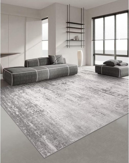 Moderner abstrakter Teppich HGHT in Grau, weich und rutschfest, gestreift, B/T: 200 x 300 cm - Bild 1