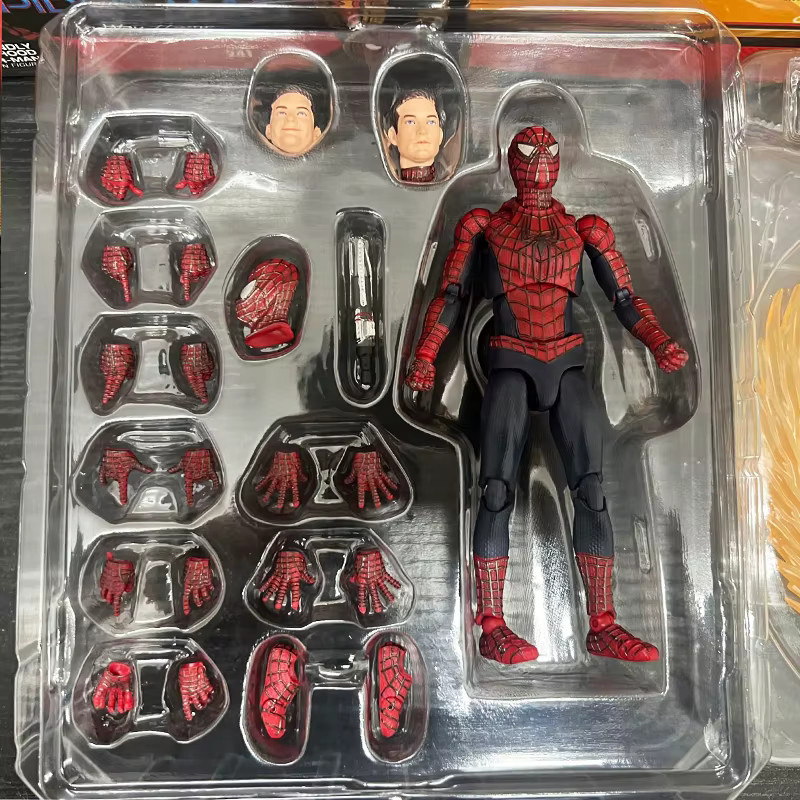 Mafex 241 Spider-Man No Way Home Tobey Maguire Actionfigur von Bandai in Rot - Bild 5