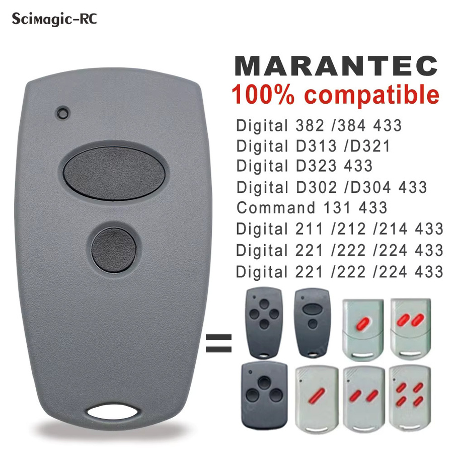 4er Set Marantec Fernbedienungen 433,92 MHz in Grau für Copy Digital 382 384 D302 D304 D313 D321 D323 Befehl 131 211 212 214 - Bild 2