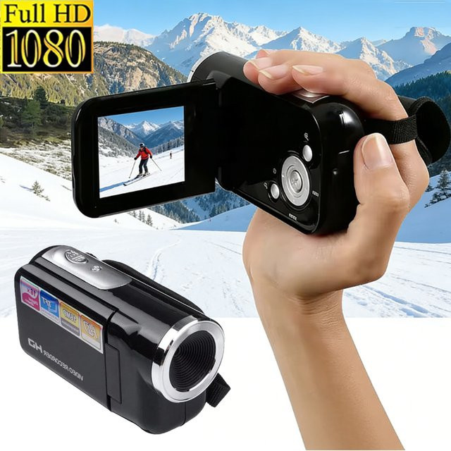 Virwir Tragbare Digitalkamera in Schwarz mit 16MP, 1080P Full HD und 2 Zoll HD-Display für Sicherheitsüberwachung und Videoaufnahmen - Bild 1