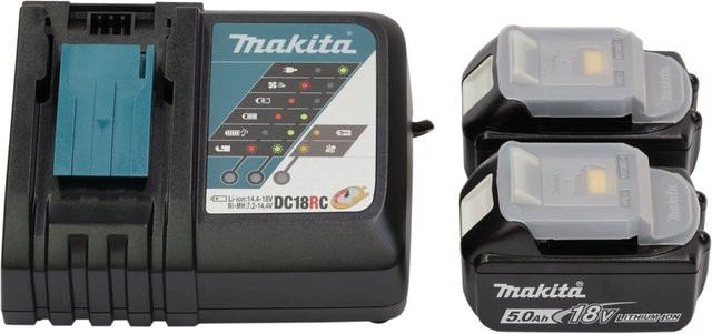 Makita Power Source-Kit 18 V mit 2 x 5 Ah Li-Ion Akku in Schwarz - Bild 1