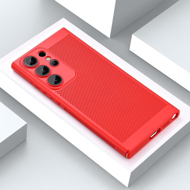 Kühlende Handyhülle für Samsung Galaxy S20 Plus S21 FE S22 S23 Ultra Note 20 A73 A52 A33 A32 A23 A13 A12 A13 5G in Rot - Bild 1
