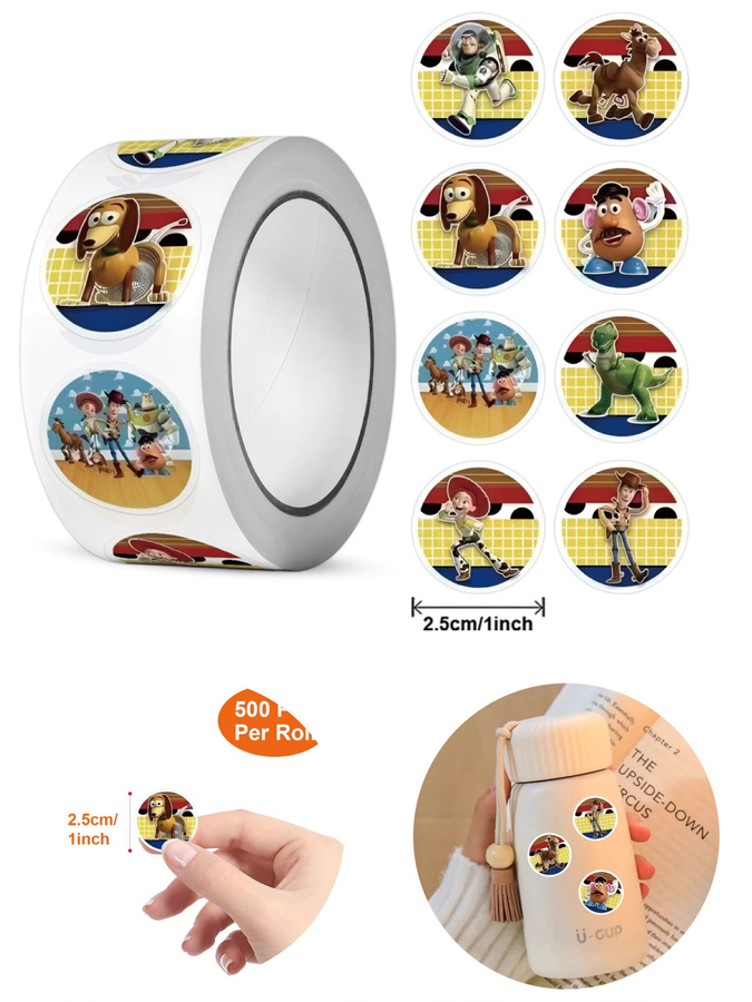 500 Stück Toy Story Graffiti-Aufkleber Set mit Woody und Buzz Lightyear von Bandai in Multicolour für Computer, Notizbücher und Schreibwaren - Bild 1