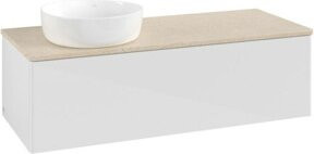 V&B Waschtischunterschrank Antao ohne Frontstruktur in Weiß, B/T/H: 120 x 36 x 50 cm - Bild 1