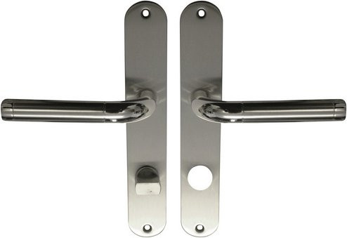 ALPERTEC Langschild-Garnitur Lea aus Edelstahl in Silber - Bild 1
