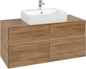 V&B Waschtischunterschrank Collaro mit Waschtisch und LED-Beleuchtung, B/H/T: 120 x 54,8 x 50 cm - Bild 1