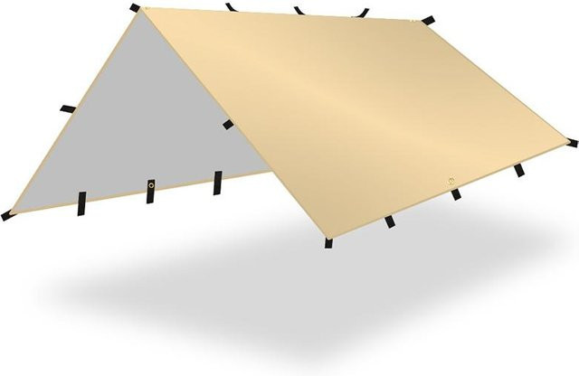 Sporthome Tarp Zelt aus Polyester, wasserdicht und UV-Schutz, Farbe: Beige, B/T/H: 3 x 3 x 3 m - Bild 1