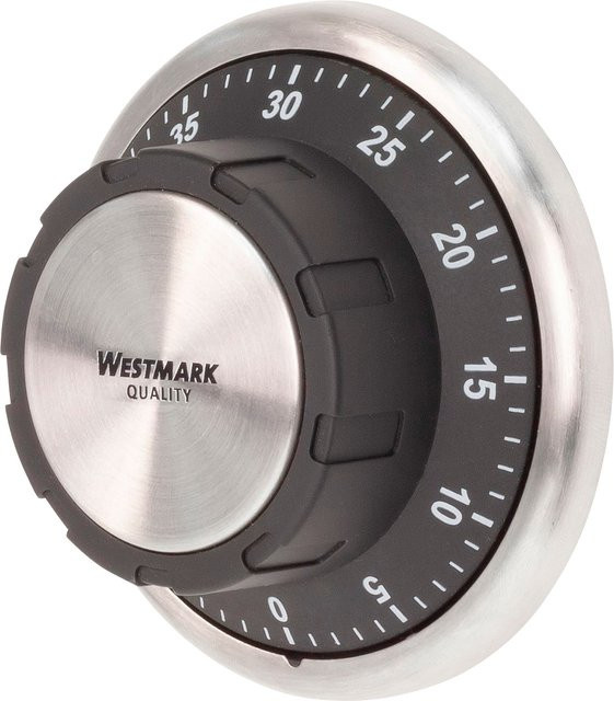 Westmark Küchentimer Redondo mechanischer Kurzzeitmesser magnetisch in Schwarz und Silber - Bild 1