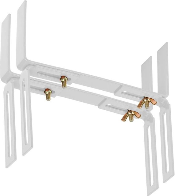 BigDean Blumenkastenhalter Set aus 2 Stück in Weiß, Standard H Form Balkonkastenhalter - Bild 1