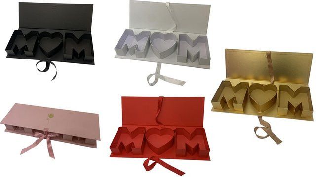 Kesoto Leere Blumenbox in Buchstabenform, Schwarz, DIY-Geschenkbox für Muttertag, Valentinstag oder Jubiläen - Bild 1