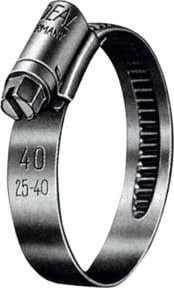 Riegler Schneckengewinde-Schlauchschelle aus Edelstahl in Silber, W5, Durchmesser: 8 - 12 mm - Bild 1