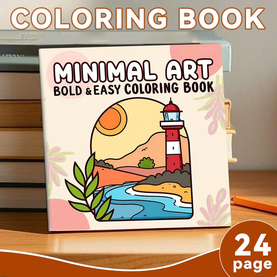 MINIMAL ART Malbuch für Erwachsene mit einfachen und niedlichen Mustern - Bild 2