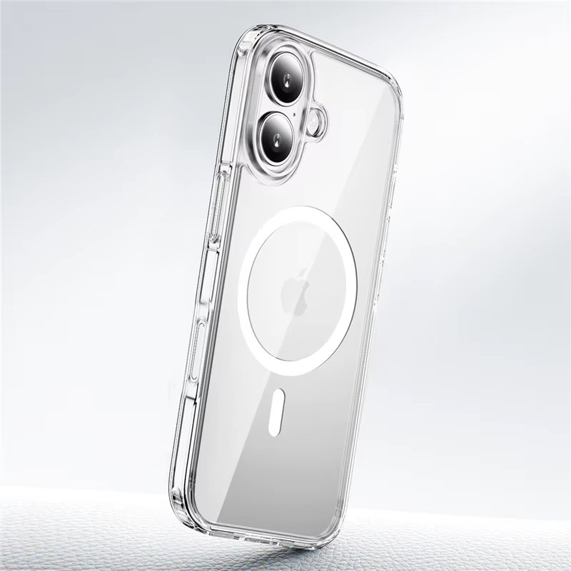 Transparente MagSafe Schutzhülle für iPhone mit ultradünnem Design und harter Rückseite für kabelloses Laden - Bild 2