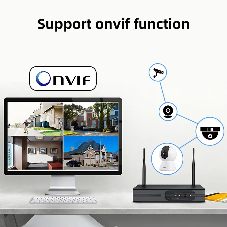 KERUI Smart Mini WiFi IP Kamera 8MP 4K HD Tuya Sicherheit Überwachungskamera mit Auto Tracking, Weiß - Bild 3
