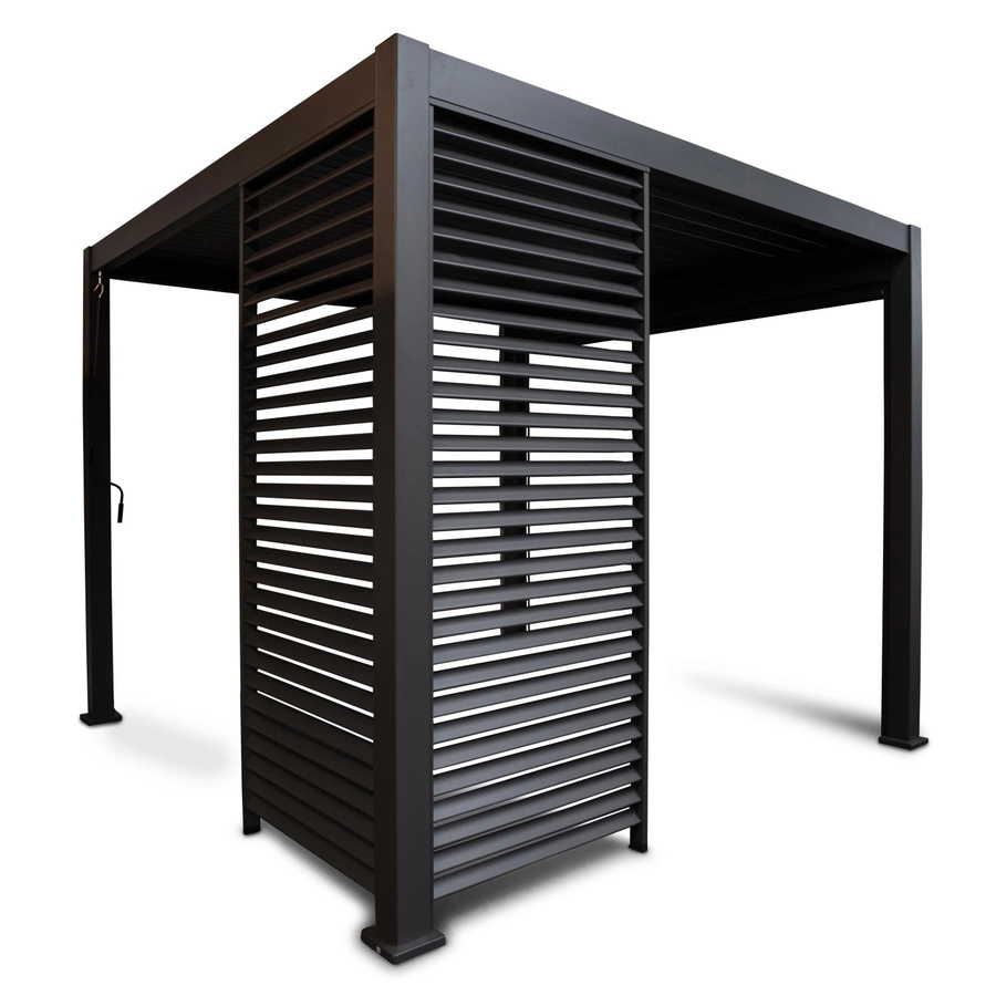 Leco Wand für Lamellenpergola DELUXE, Anthrazit, Breite: 123 cm, Höhe: 236 cm - Bild 3