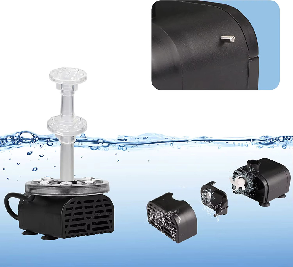 Solar LED Wasserspiel Springbrunnen mit 7W Pumpe und 10 Fontänenstilen für deinen Garten oder Teich - Bild 5