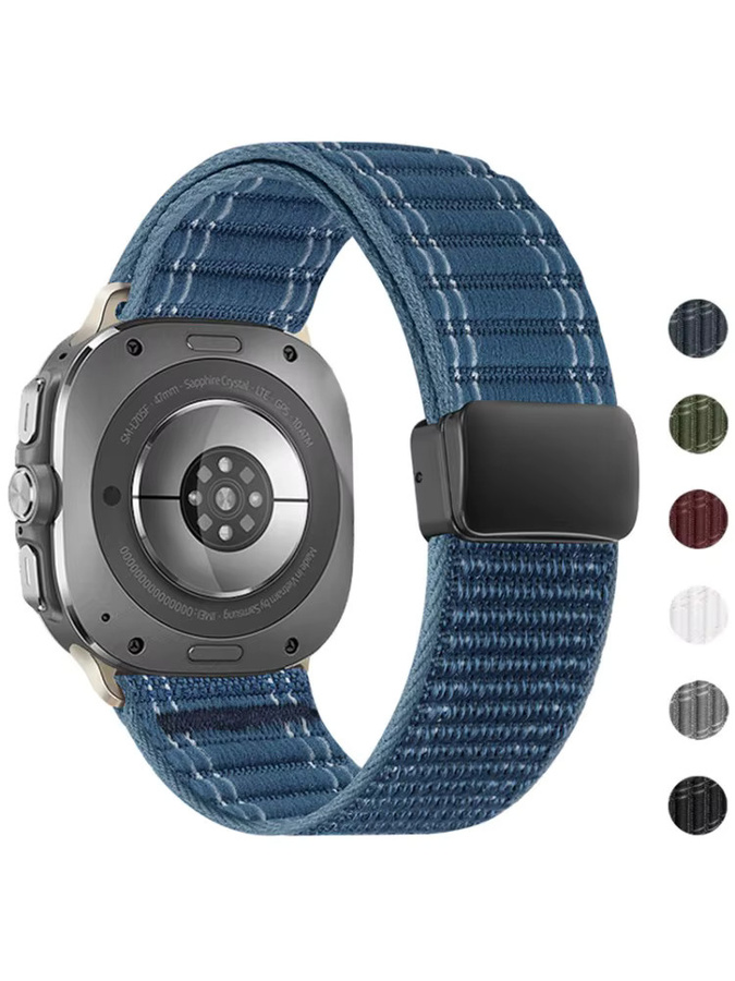 OAKCHARM Uhrenarmband Nylon, Schwarz, Samsung Galaxy Watch Ultra 47 mm - Bild 7