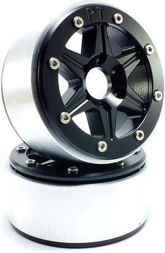 Metsafil Sixstar Crawler Felgen 1:10 aus Aluminium Schwarz 1 Paar - Bild 1