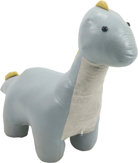 HTI-Living Kinderhocker Enrik Dino Langhals in Grau aus Kunstleder - Bild 1
