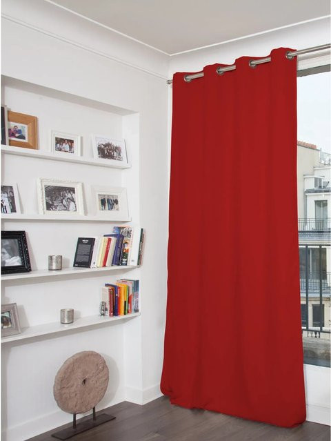 Moondream Verdunkelungsvorhang Rot mit Ösen, Höhe: 260 cm, Breite: 145 cm - Bild 1