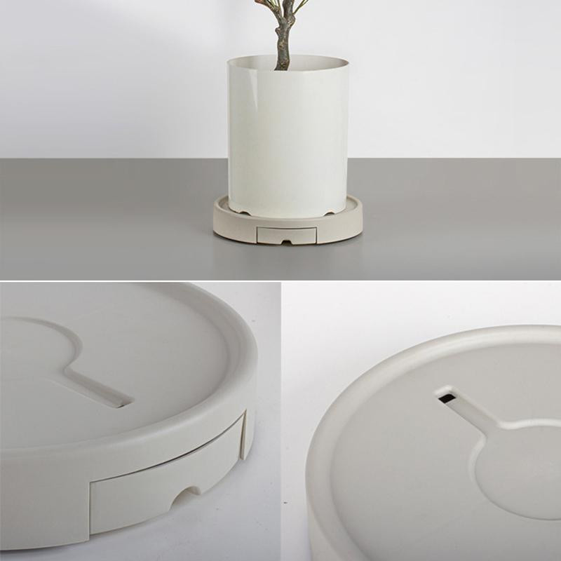 Runder Topfständer auf Rollen von Yiran Furniture aus Eisen, Topftablett mit Universalrädern, Durchmesser: 31,5 cm - Bild 4