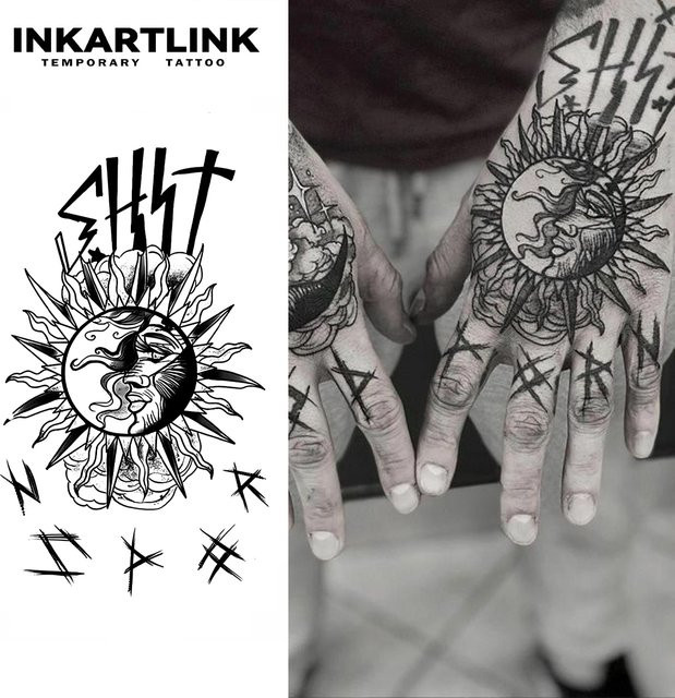 INKARTLINK Temporäres Tattoo Sonnengott, wasserfest, semi-permanent - Bild 1