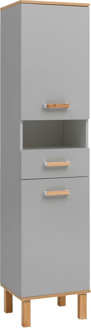 Hochschrank Padua von Möbelpartner in Grau Eiche Nachbildung im Landhausstil, B/H/T: 40,4 x 178,5 x 35 cm - Bild 1