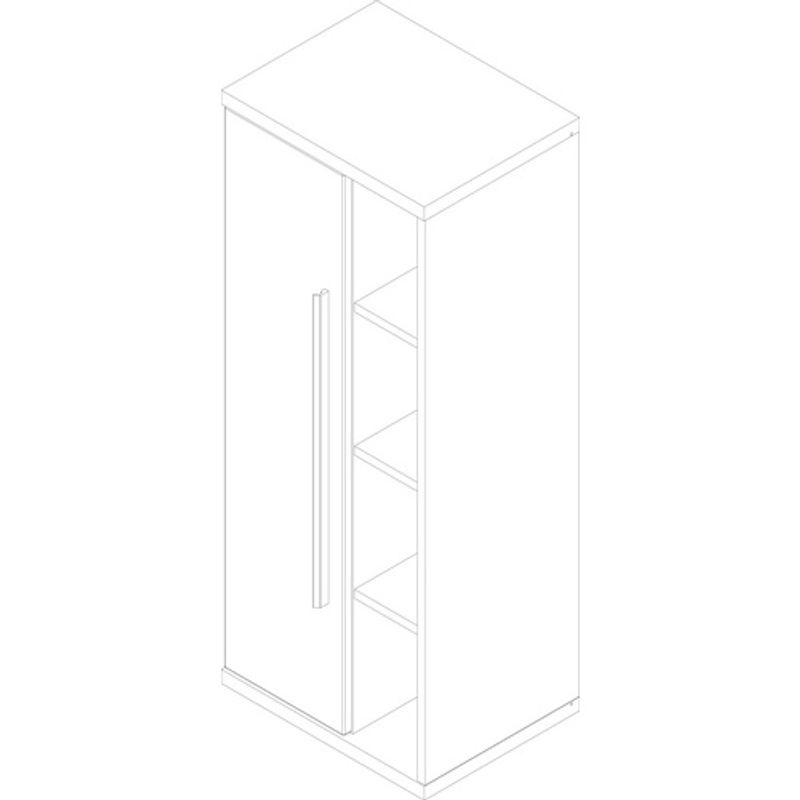 Fackelmann Bad-Hängeschrank Stanford Weiß mit Soft-Close-Türen, B/T/H: 42 x 32 x 106 cm - Bild 2
