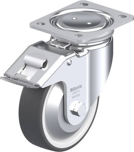 Blickle LUH-POTH 150R-FI-FA Lenkrolle mit Feststeller in Silber, Rad-Durchmesser: 150 mm, Tragfähigkeit: 500 kg - Bild 1