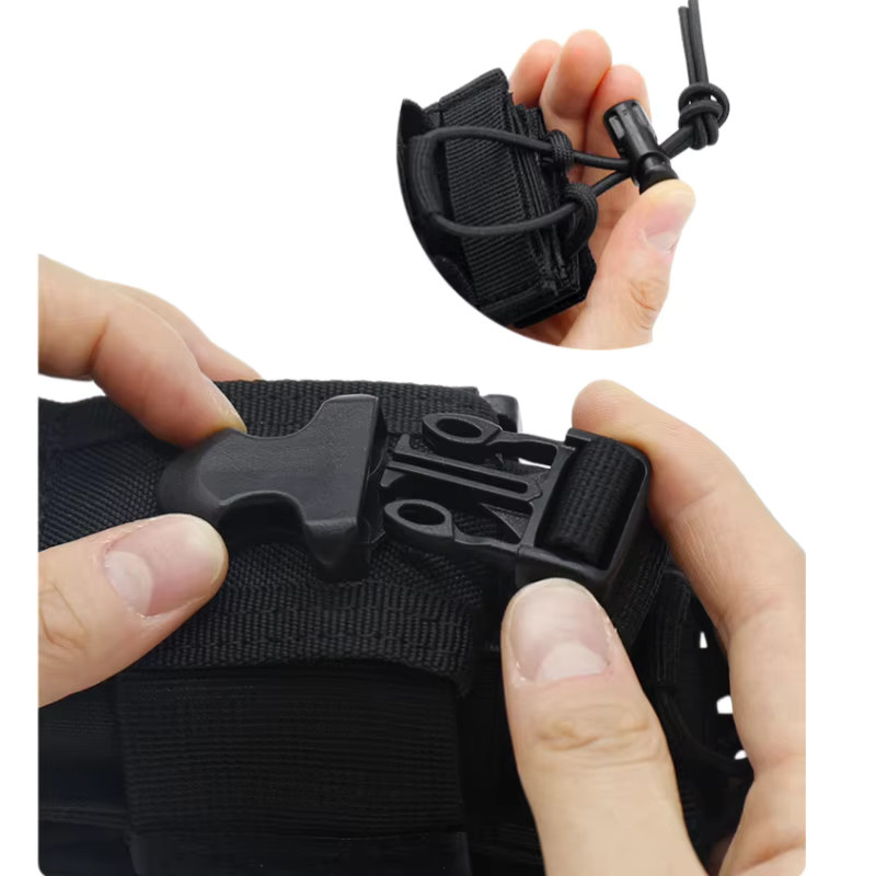 Molle Walkie-Talkie-Tasche Universalholster für Motorola Funkgeräte in Schwarz und Beige - Bild 4