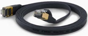 wantec FTP-Patchkabel Cat.6A Ethernet LAN mit RJ45 Stecker, schwarz, Länge: 3,0 m - Bild 1