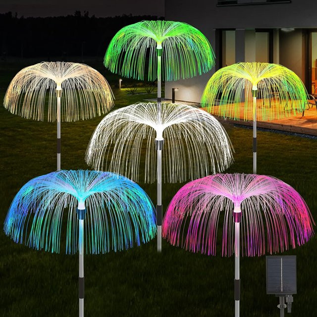 Wasserdichte LED Solar Quallen Gartenleuchten in Multicolour für Balkon, Hof und Garten zur Dekoration - Bild 1