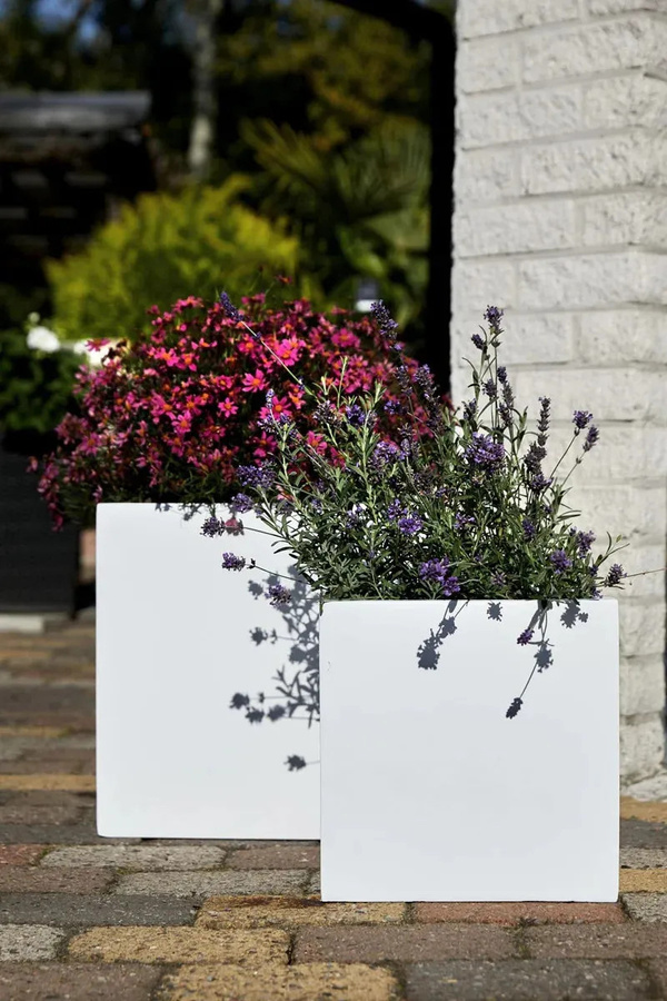 Pflanzkübel Leyla von artplants in Weiß, B/T/H: 40 x 40 x 40 cm - Bild 1