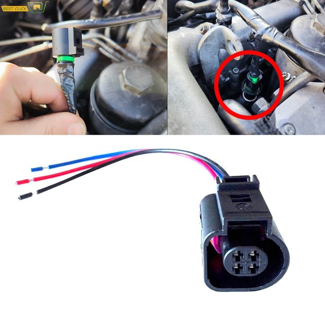 2er-Set Kühlmittel Temperatur Sensor mit 4-Pin Stecker 4B0973712 Reparatur Kit für VW Jetta Golf Passat Beetle Polo Transporter von XUKEY - Bild 1