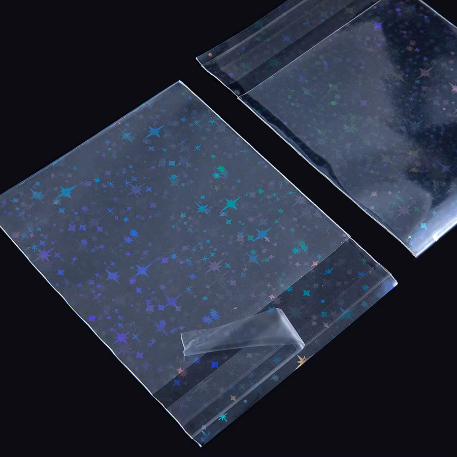 BERICHHA Selbstklebende Holografische Laserbeutel Transparent für DIY Schmuck und Geschenke - Bild 2