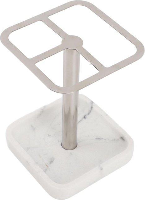 Neoglint Zahnbürstenhalter aus rostfreiem 304 Edelstahl mit 3 Steckplätzen für Zahnpasta und Zubehör, silber - Bild 1