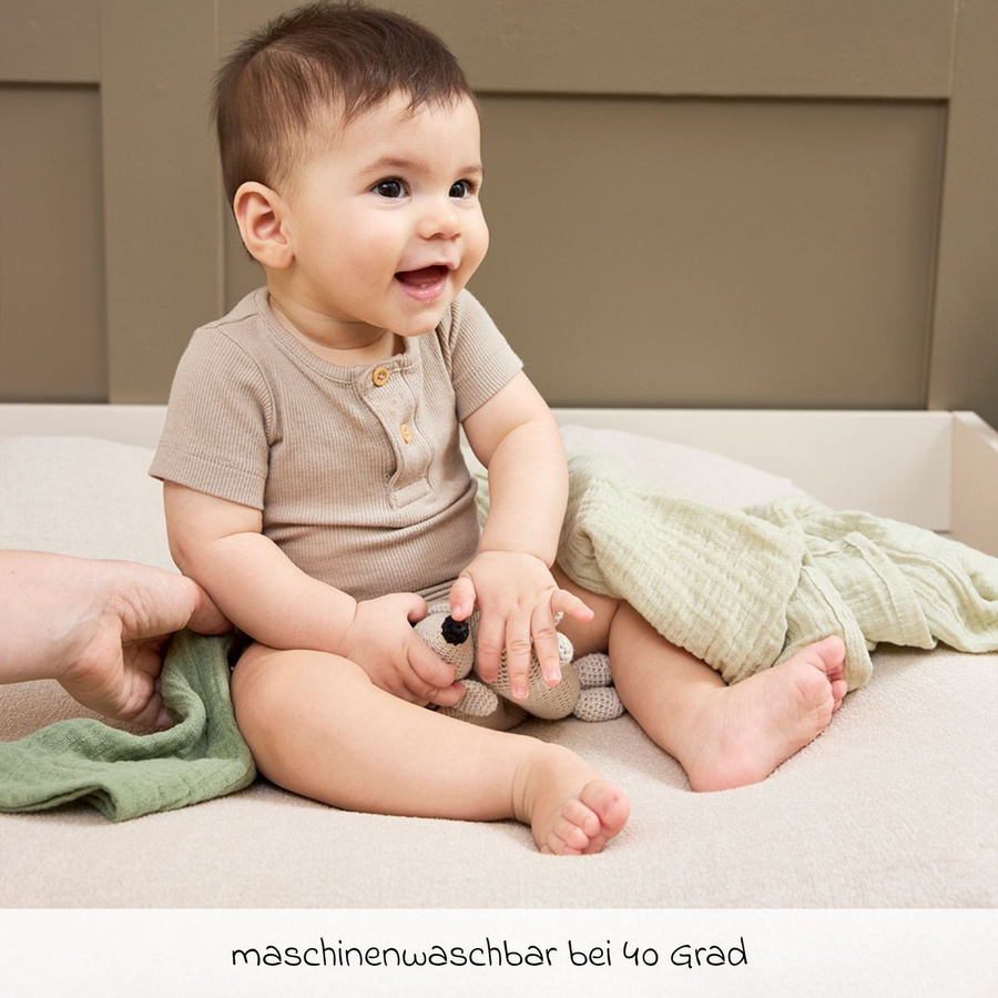 Meyco Wickelauflagenbezug aus Frottee in Sand/Beige, B/T: 85 x 75 cm - Bild 2
