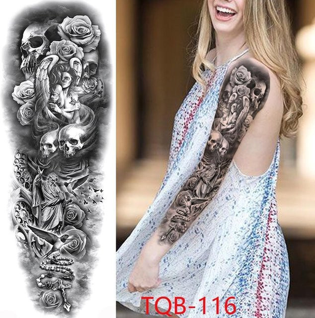 Temporäre Tattoo-Aufkleber Flower Love, Unisex - Bild 1