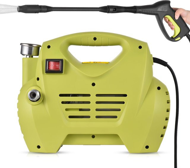 Tragbarer elektrischer Hochdruckreiniger mit verstellbarem Sprühgerät in Grün, max. 1300 PSI - Bild 1