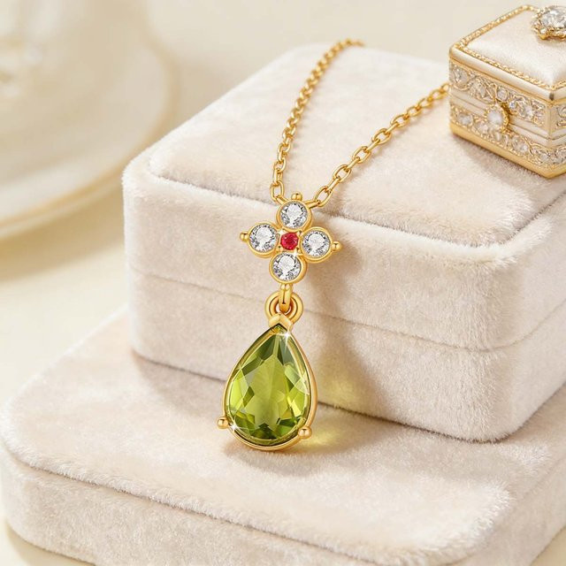 SZAOL Halskette, 750 Gold, Peridot, Damen - Bild 1