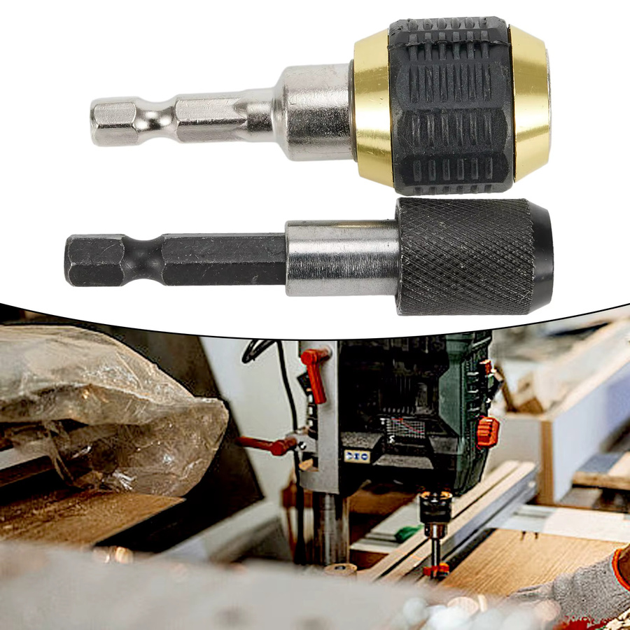 DAZZLEEX 2er Set Keyless Bohrfutter Adapter mit Sechskantschaft, Schwarz, Länge: 60 mm - Bild 5