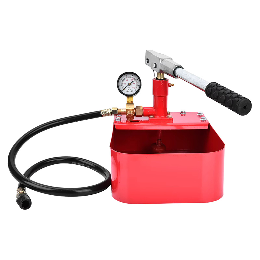 Aramox Manuelle Hydraulische Druckprüfpumpe für Rohr und Ventil, 7 MPa / 1000 psi, Rot - Bild 4