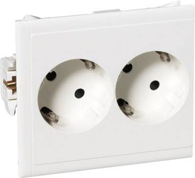 Schneider Electric 5940015 Einbaudose mit 2-fach Steckdose in Weiß - Bild 1