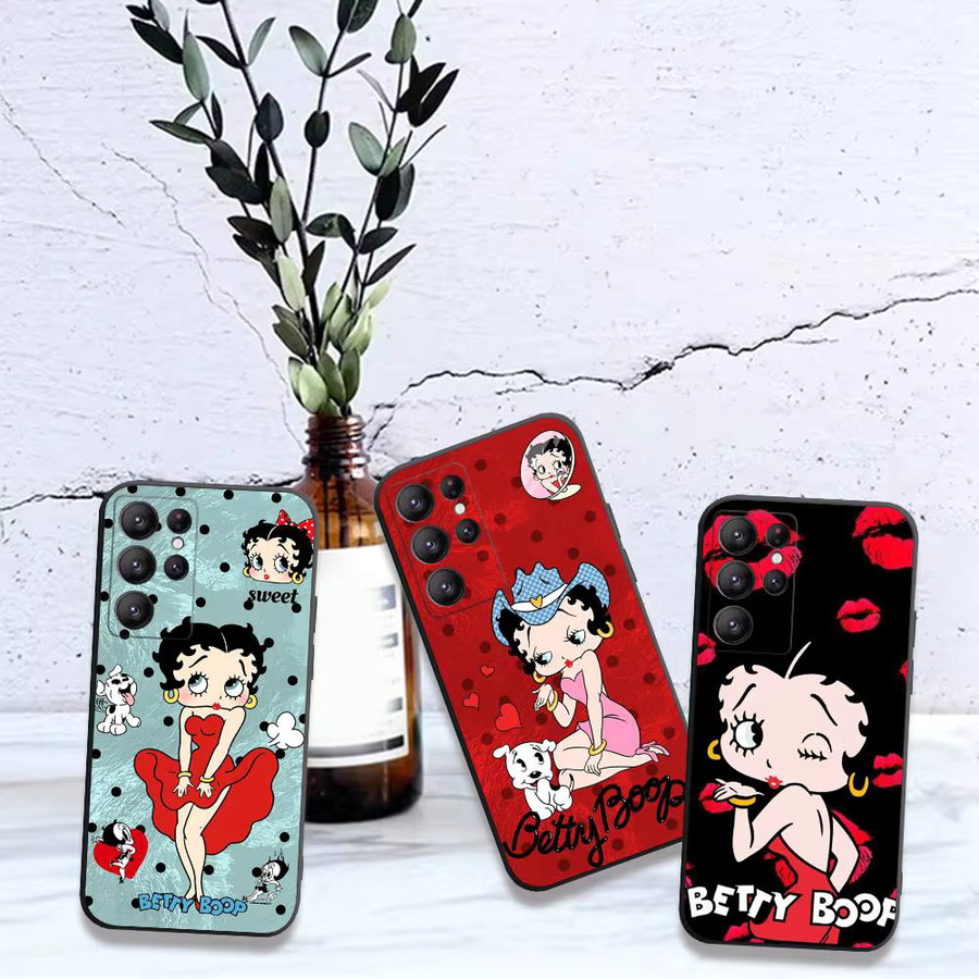 B-Betty Girl B-Boops Handyhülle für Samsung Galaxy S24 FE, S23, S22 Ultra 5G und weitere Modelle, Multicolor - Bild 2