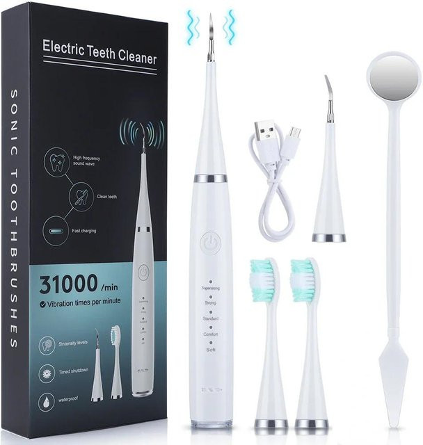 3-in-1 Zahnaufhellungs-Kit Zahnbürste, Weiß, Unisex - Bild 1