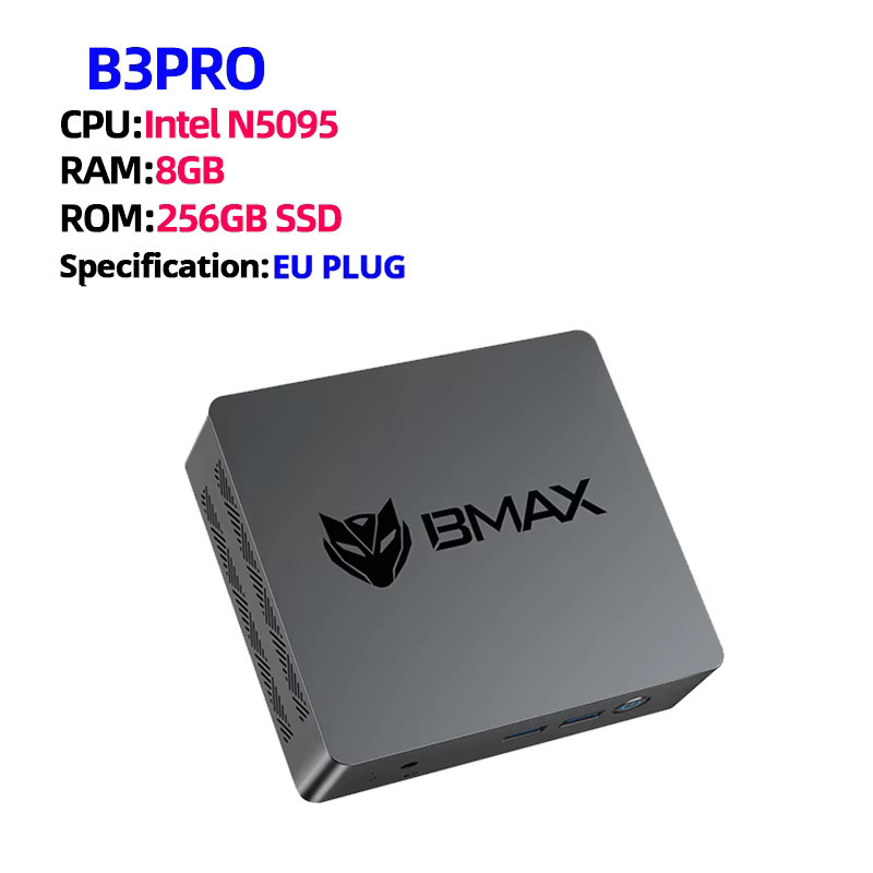 BMAX Mini-PC mit Windows 11, Intel N5095 Prozessor, 8GB RAM, 256GB SSD, HDMI, USB, Wi-Fi, Schwarz - Bild 3