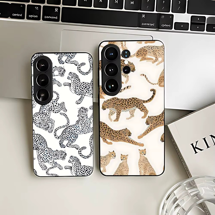 Silikon-Handyhülle mit Leopard-Tierprint für Samsung Galaxy S21 S22 S23 S24 S25 S26 Ultra FE Plus 5G A52S in Multicolour - Bild 3