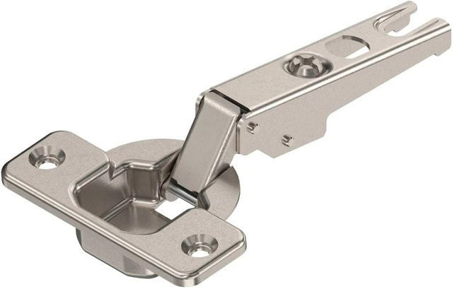 Blum Standardscharnier MODUL 100 Grad Gerade mit Feder und Schrauben, vernickelt, Silber - Bild 1